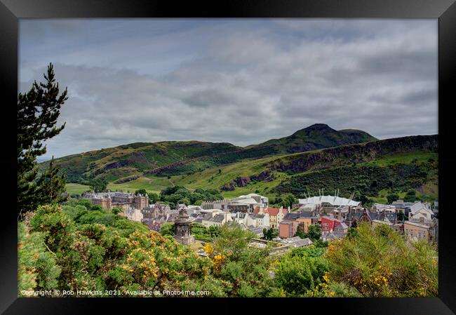 Edinburgh Holyrood Vista Framed Print by Rob Hawkins