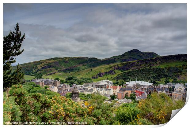 Edinburgh Holyrood Vista Print by Rob Hawkins