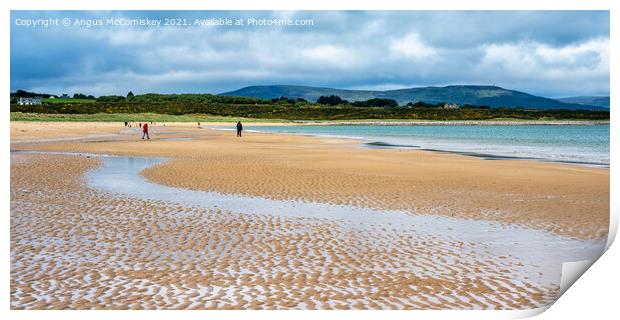 Panoramic view of Dornoch beach in Sutherland Print by Angus McComiskey