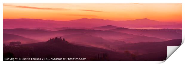 Tuscan Dawn Print by Justin Foulkes