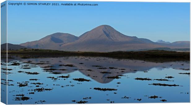RED CUILLIN AT SUNRISE, ISLE OF SKYE Canvas Print by SIMON STAPLEY