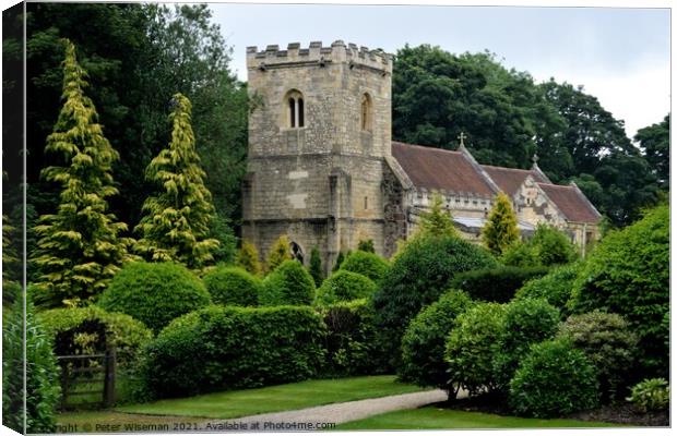 Church of St Michael and All Angels, Brodsworth, near Doncaster Canvas Print by Peter Wiseman