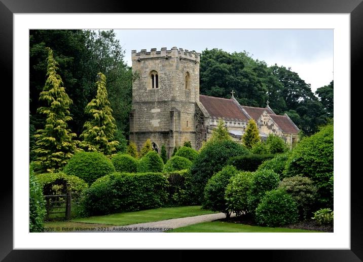 Church of St Michael and All Angels, Brodsworth, near Doncaster Framed Mounted Print by Peter Wiseman