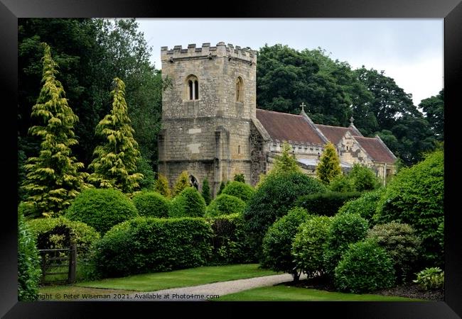 Church of St Michael and All Angels, Brodsworth, near Doncaster Framed Print by Peter Wiseman