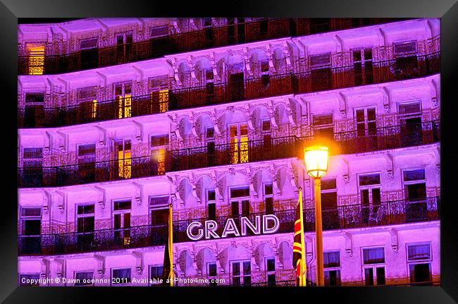 The Grand Hotel, Brighton UK Framed Print by Dawn O'Connor
