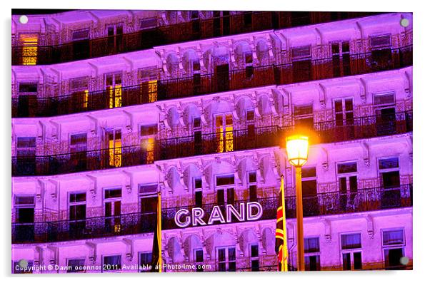 The Grand Hotel, Brighton UK Acrylic by Dawn O'Connor