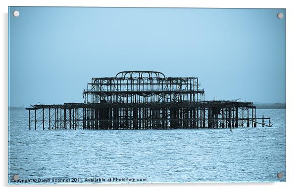 Brighton's West Pier Acrylic by Dawn O'Connor