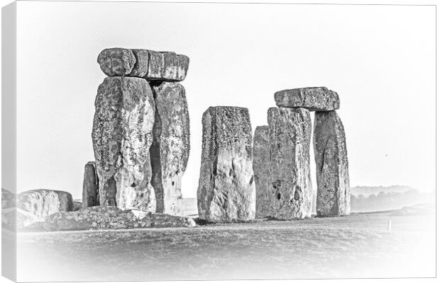 Stonehenge in England is a popular landmark Canvas Print by Erik Lattwein