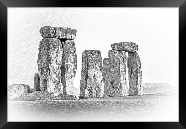Stonehenge in England is a popular landmark Framed Print by Erik Lattwein
