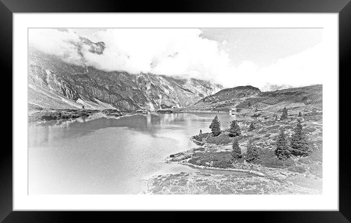 Amazing nature of Switzerland in the Swiss Alps Framed Mounted Print by Erik Lattwein