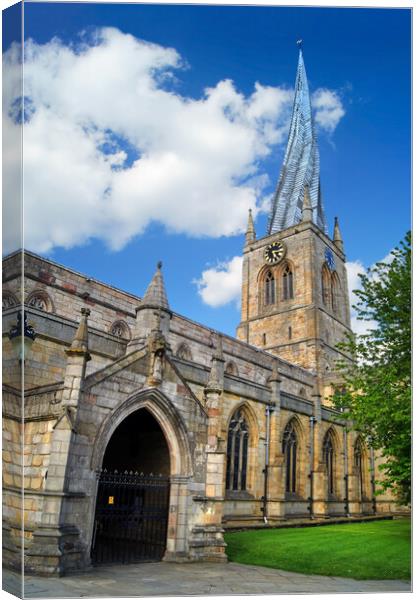 Chesterfield Crooked Spire  Canvas Print by Darren Galpin
