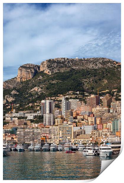 Principality of Monaco Cityscape Print by Artur Bogacki