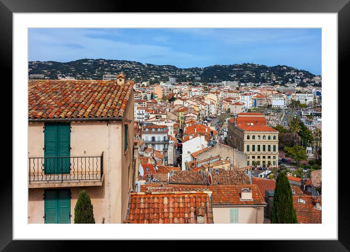 City of Cannes in France Framed Mounted Print by Artur Bogacki