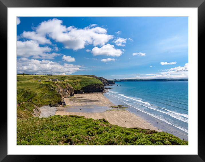 Idyllic Summer Serenity on Druidstone Beach Framed Mounted Print by Colin Allen