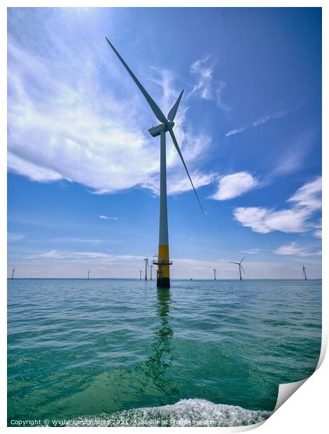 Kentish Flats Offshore Wind Farm Print by Wight Landscapes