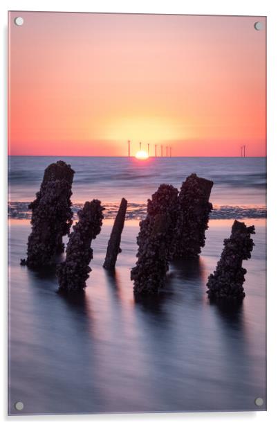 Sunset Pillars Acrylic by Liam Neon