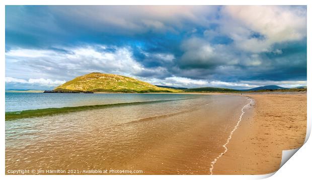 Tullagh beach,Donegal Print by jim Hamilton