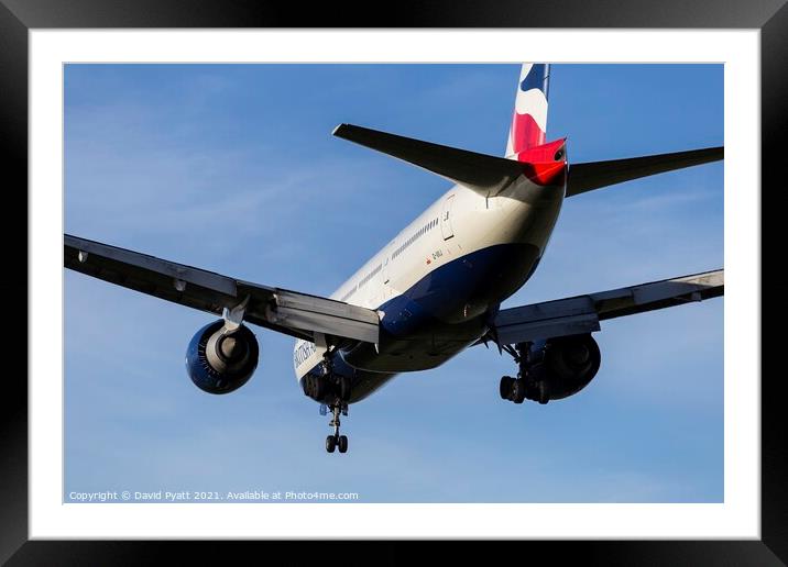 British Airways Boeing 777         Framed Mounted Print by David Pyatt