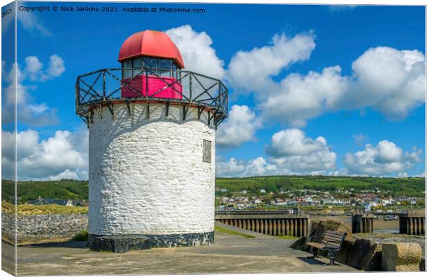 Burry Port Harbour Lighthouse Carmarthenshire Canvas Print by Nick Jenkins