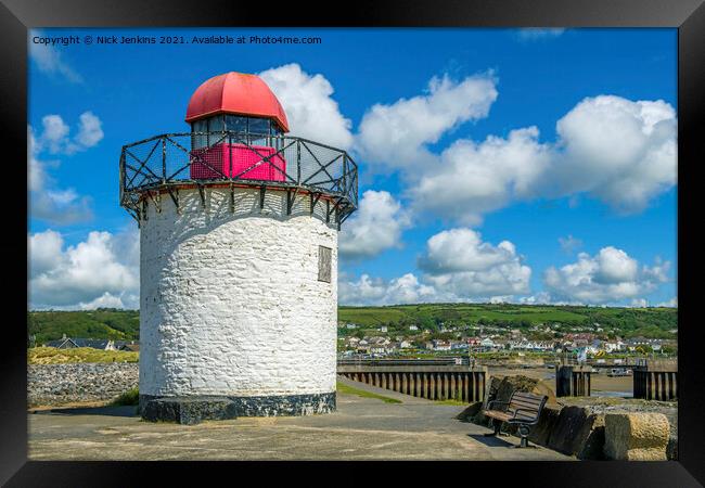 Burry Port Harbour Lighthouse Carmarthenshire Framed Print by Nick Jenkins