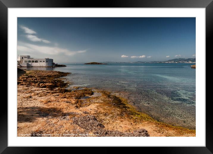 Peaceful Bay of Palma Framed Mounted Print by Kasia Design