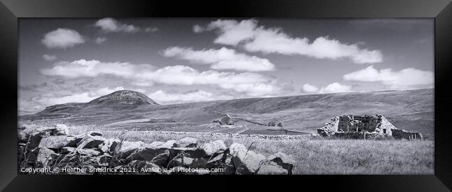 Pen-y-Ghent and Derelict Barn Framed Print by Heather Sheldrick