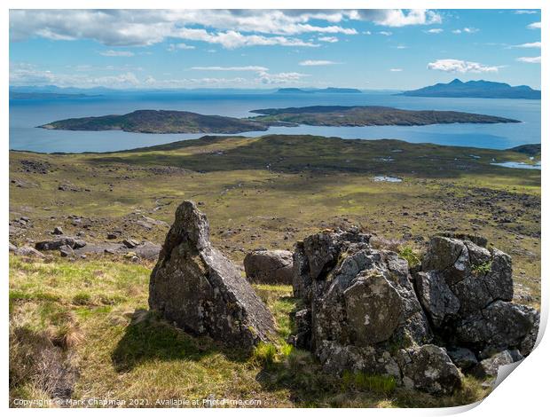 The Isle of Soay seen Sron na Ciche, Skye Print by Photimageon UK
