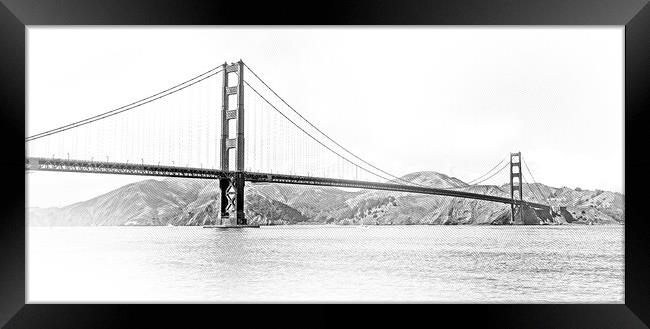 Golden Gate Bridge in San Francisco Framed Print by Erik Lattwein