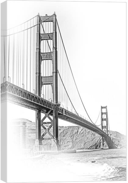 Golden Gate Bridge - view from Fort Point Canvas Print by Erik Lattwein