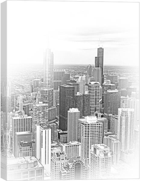 Chicago from above - amazing aerial view Canvas Print by Erik Lattwein