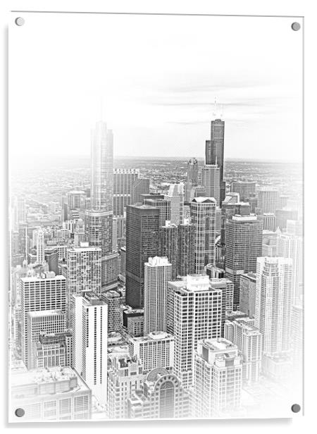 Chicago from above - amazing aerial view Acrylic by Erik Lattwein