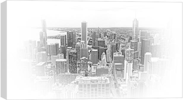 Chicago from above - amazing aerial view 2019 Canvas Print by Erik Lattwein