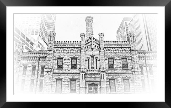 Water Works House at Water Tower Place in Chicago Framed Mounted Print by Erik Lattwein