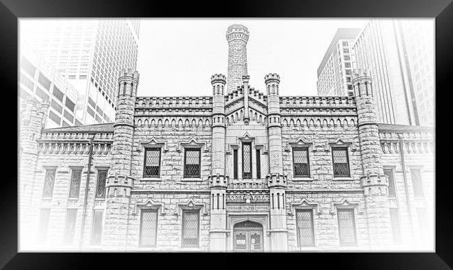 Water Works House at Water Tower Place in Chicago Framed Print by Erik Lattwein