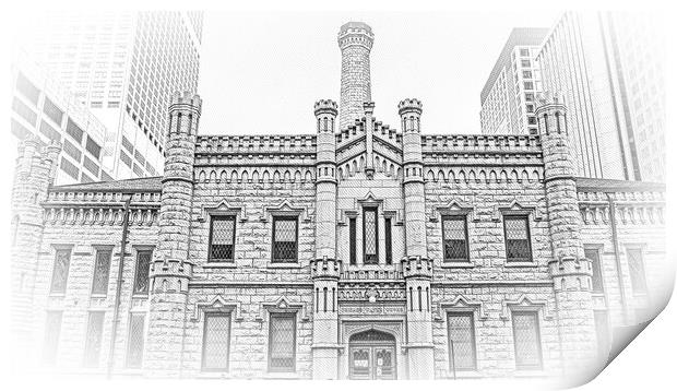 Water Works House at Water Tower Place in Chicago Print by Erik Lattwein