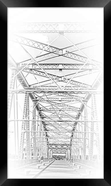 John Seigenthaler Pedestrian Bridge in Nashville Framed Print by Erik Lattwein