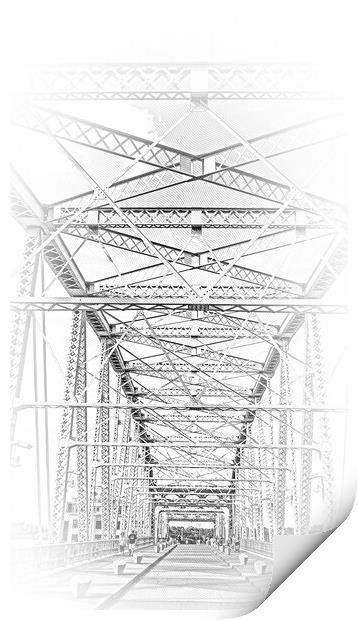 John Seigenthaler Pedestrian Bridge in Nashville Print by Erik Lattwein
