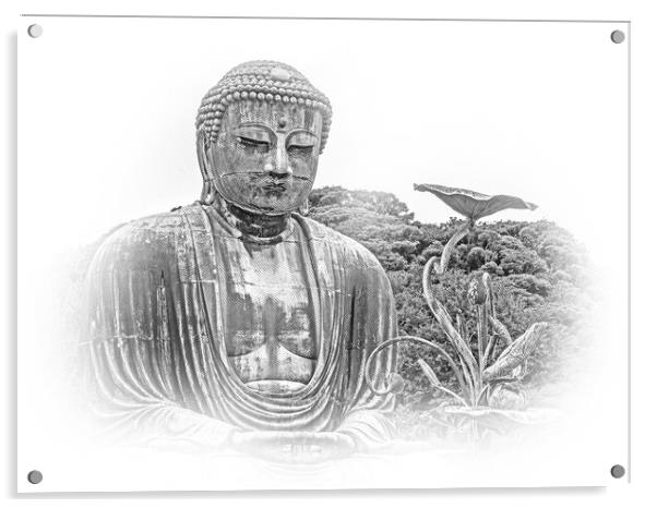 World famous Daibutsu Buddha - the Great Buddha Statue in Kamaku Acrylic by Erik Lattwein