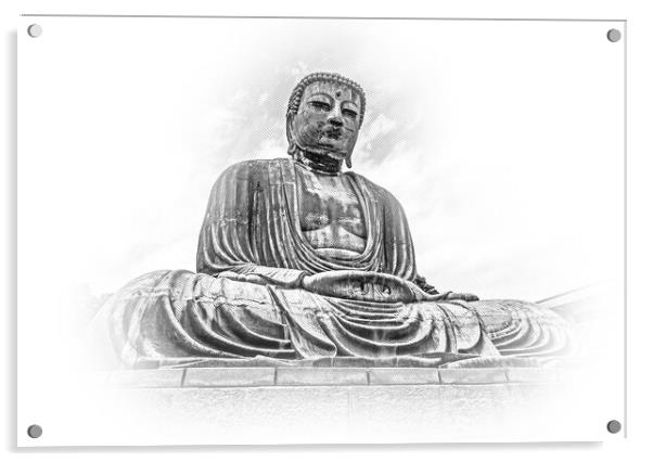 Famous Great Buddha in Kamakura Daibutsu Temple Acrylic by Erik Lattwein