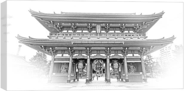 Most famous temple in Tokyo - The Senso-Ji Temple in Asakusa Canvas Print by Erik Lattwein