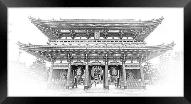 Most famous temple in Tokyo - The Senso-Ji Temple in Asakusa Framed Print by Erik Lattwein
