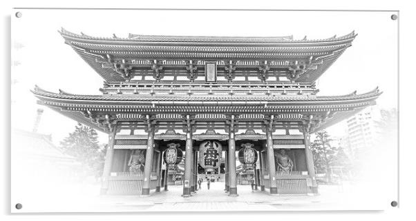 Most famous temple in Tokyo - The Senso-Ji Temple in Asakusa Acrylic by Erik Lattwein
