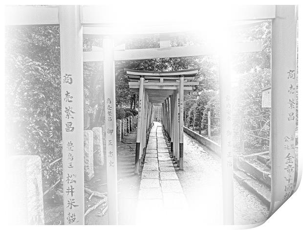 Nezu Jinja Shrine - the famous Shinto Shrine in Tokyo Bunkyo Print by Erik Lattwein