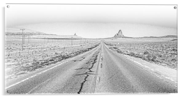 Road to Monument Valley in Utah Acrylic by Erik Lattwein