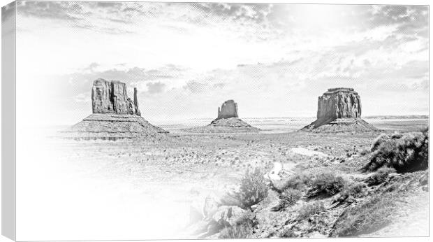 Monument Valley in Utah Oljato Canvas Print by Erik Lattwein