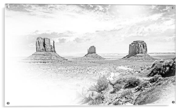 Monument Valley in Utah Oljato Acrylic by Erik Lattwein