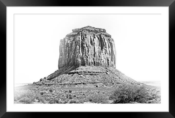 Famous Monument Valley in the desert of Utah Framed Mounted Print by Erik Lattwein