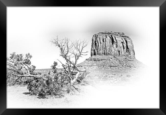 Monument Valley in Utah Oljato Framed Print by Erik Lattwein