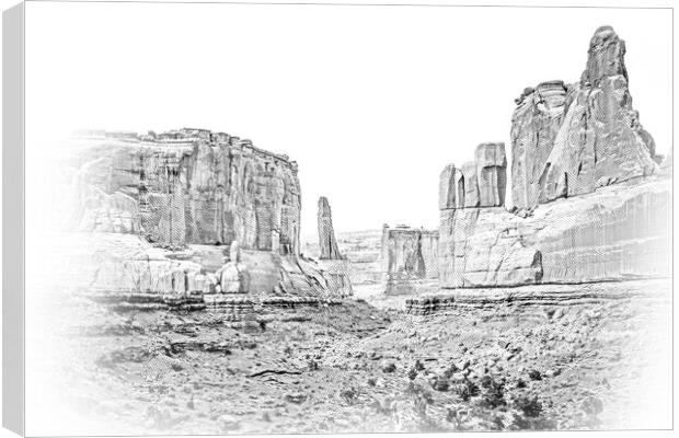Arches National Park in Utah - famous landmark Canvas Print by Erik Lattwein
