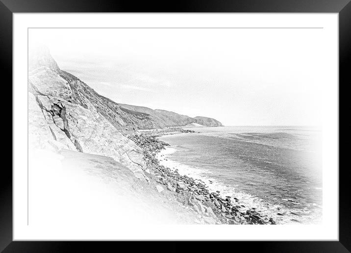 Exclusive mansions at Malibu beach at the Pacific Coast Highway Framed Mounted Print by Erik Lattwein